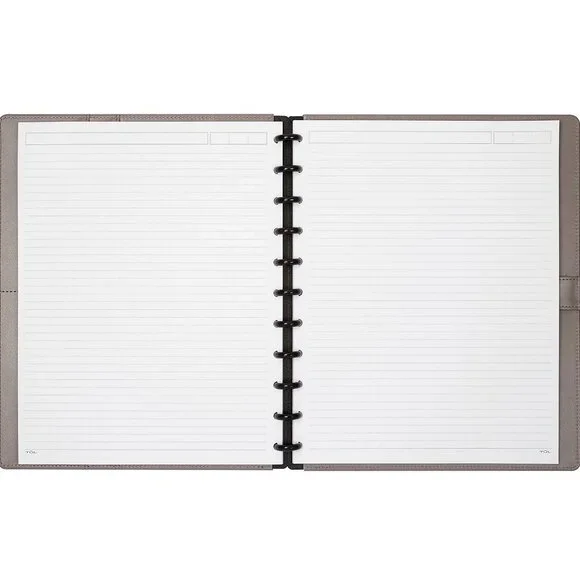 TUL Quilted Leather Notebook in Gray - Picture 3 of 6